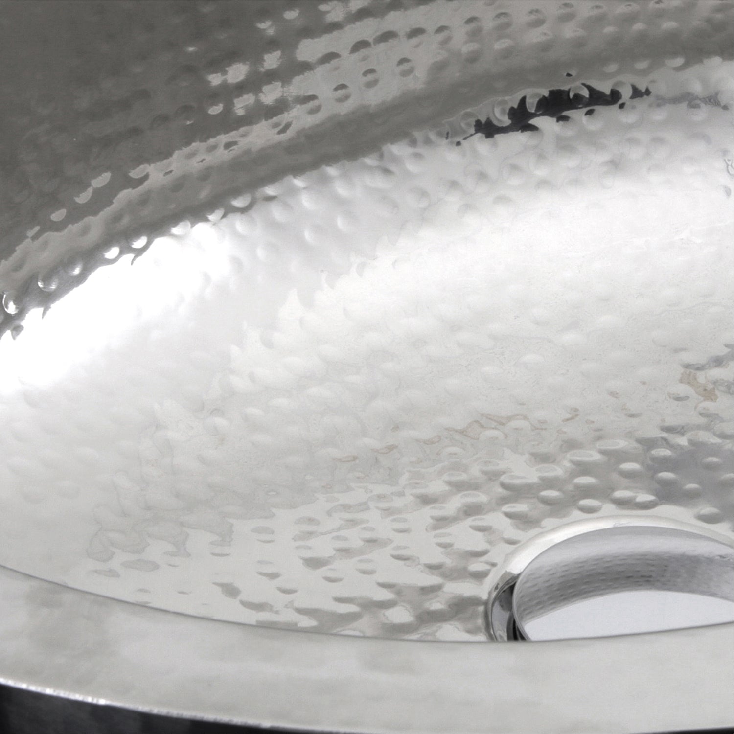 Nantucket Sinks OVS 17.75-Inch x 13.75-Inch Hand Hammered Stainless Steel Oval Undermount Bathroom Sink