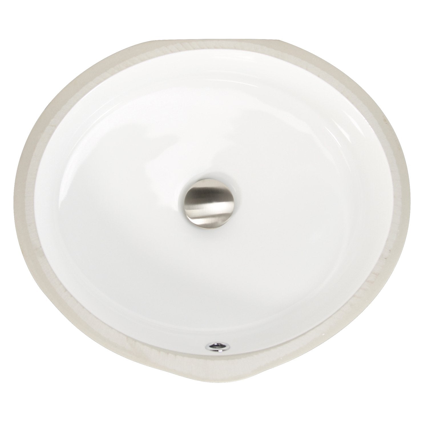 Nantucket Sinks Oval Undermount Ceramic Sink in White UM-16CW