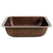 Nantucket Sinks REHC - 17-Inch x 14-Inch Hammered Copper Rectangle Undermount Bathroom Sink, 1.5-Inch Drain