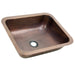 Nantucket Sinks REHC - 17-Inch x 14-Inch Hammered Copper Rectangle Undermount Bathroom Sink, 1.5-Inch Drain