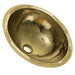 Nantucket Sinks RLB - 16.5-Inch Hammered Brass Round Undermount Bathroom Sink with Overflow