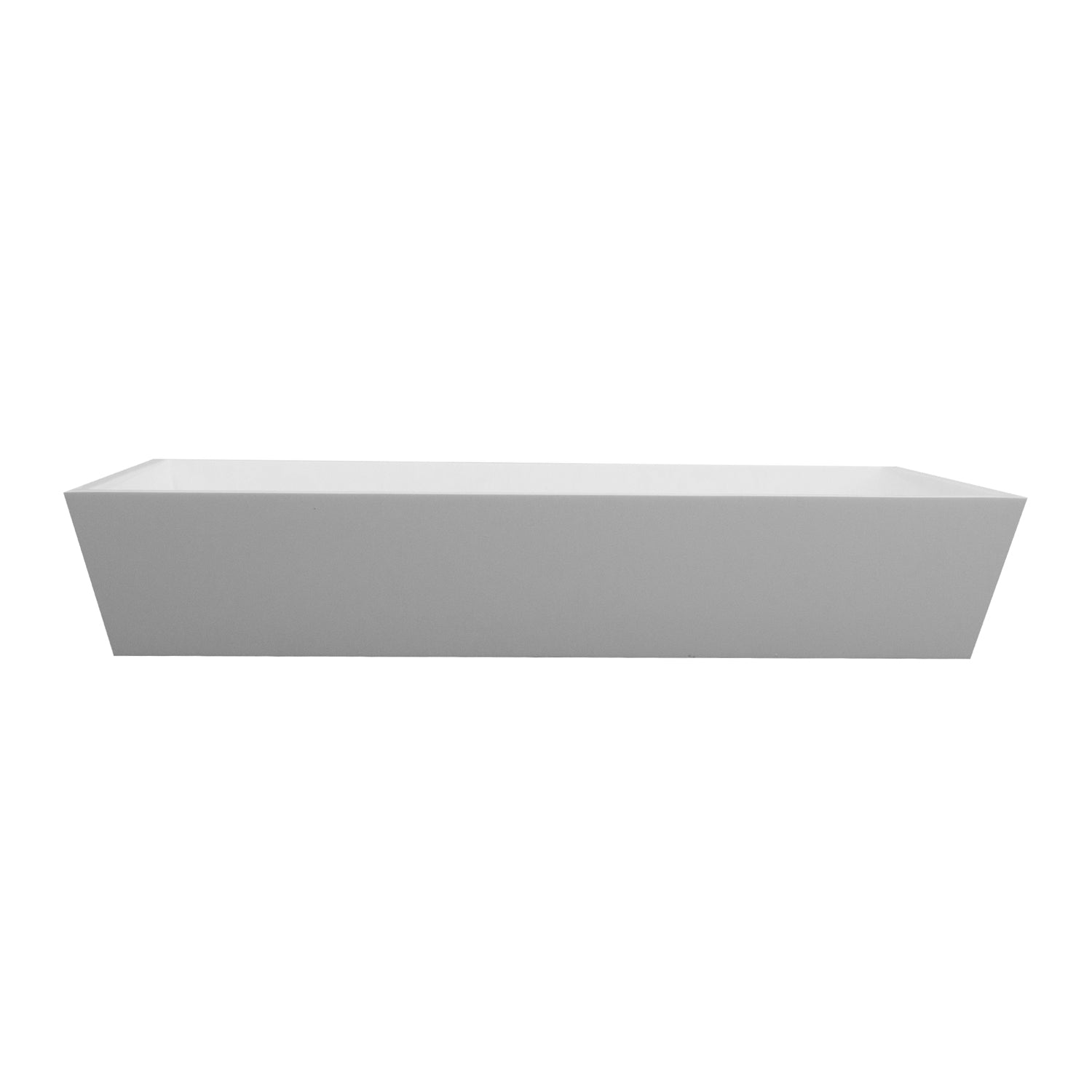 Nantucket Sinks Rectangle White Glacier Stone Sink NS-GSTR24