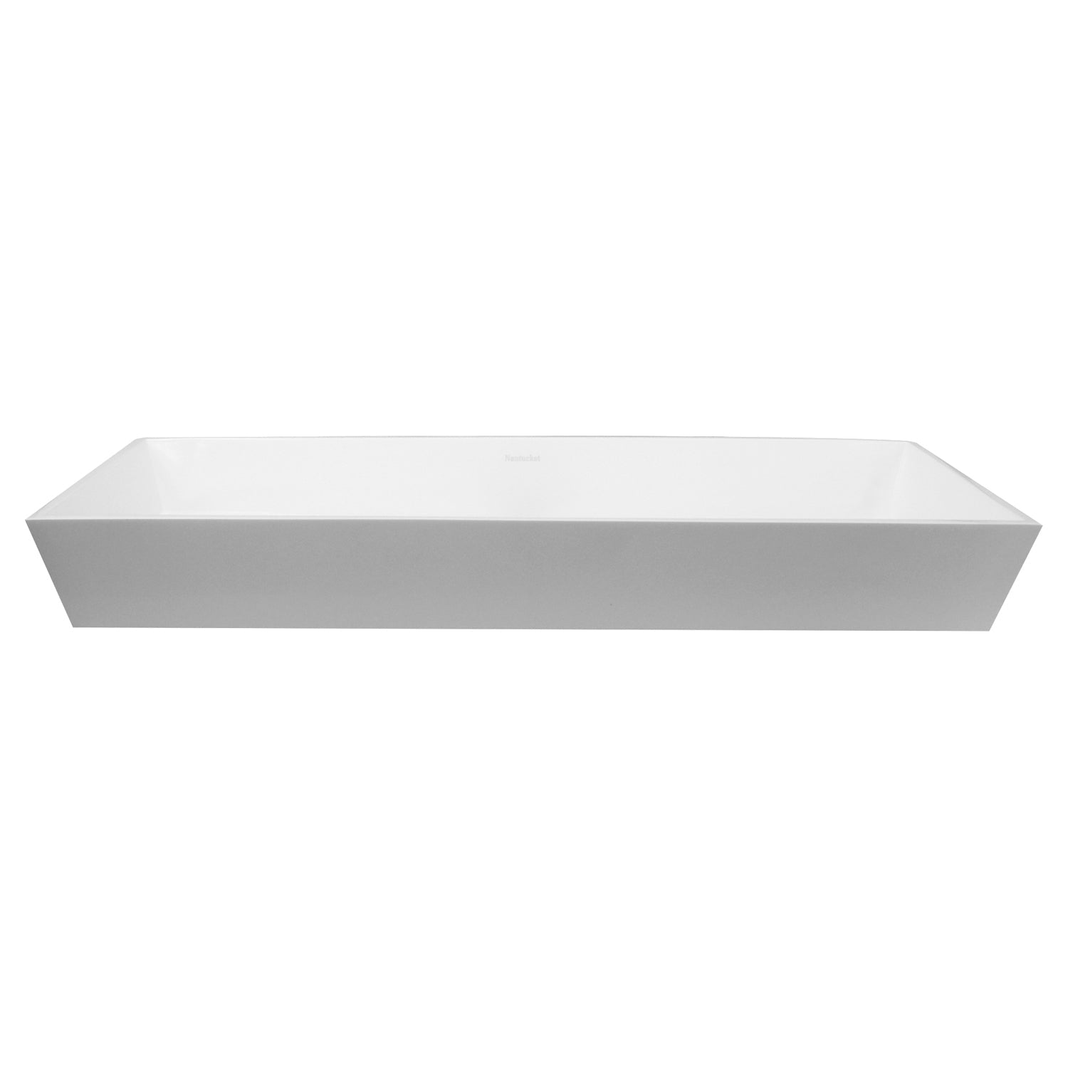 Nantucket Sinks Rectangle White Glacier Stone Sink NS-GSTR36