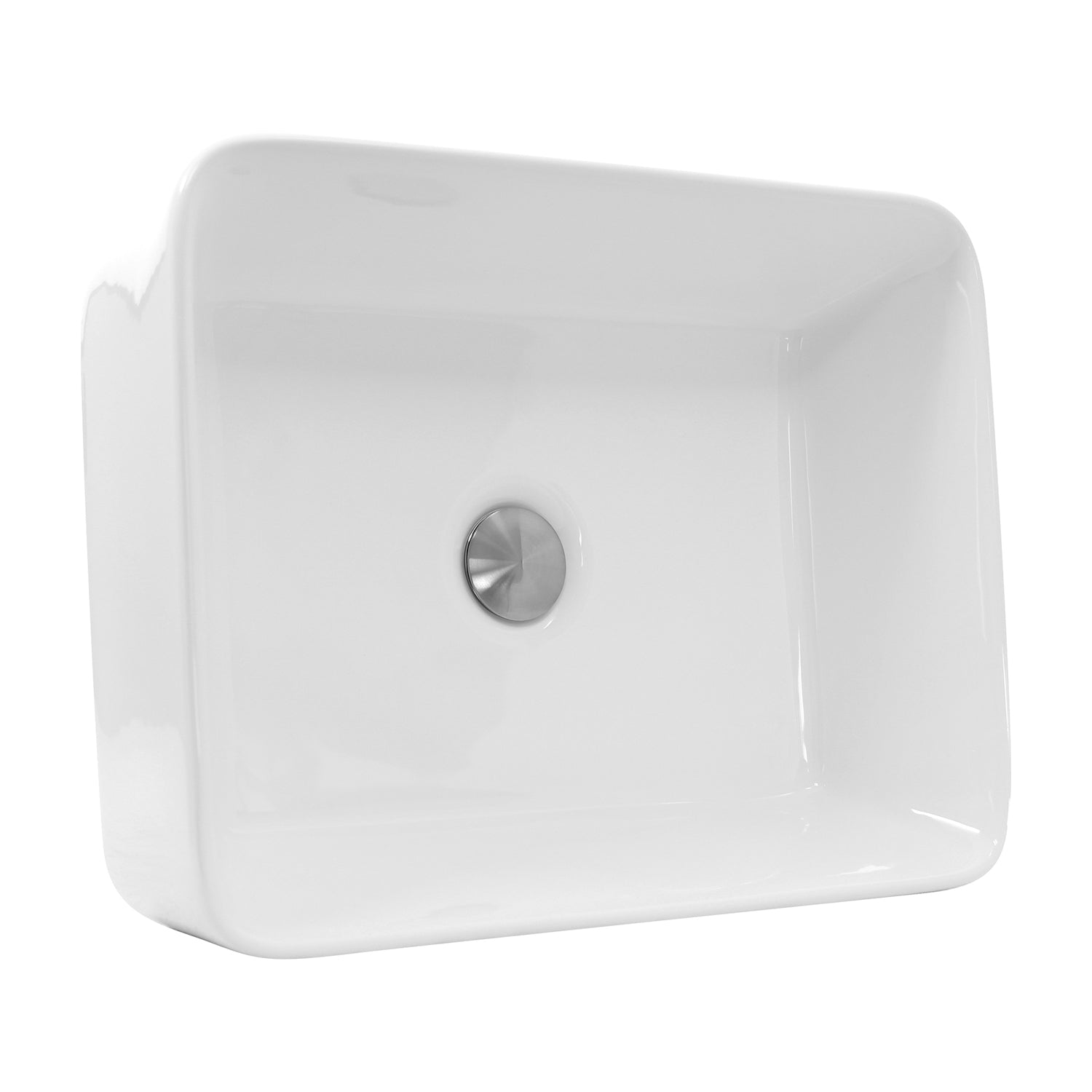 Nantucket Sinks Rectangle White Vessel Sink NSV105