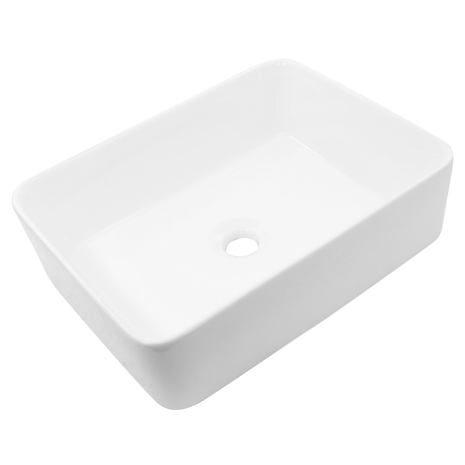 Nantucket Sinks Rectangle White Vessel Sink NSV105