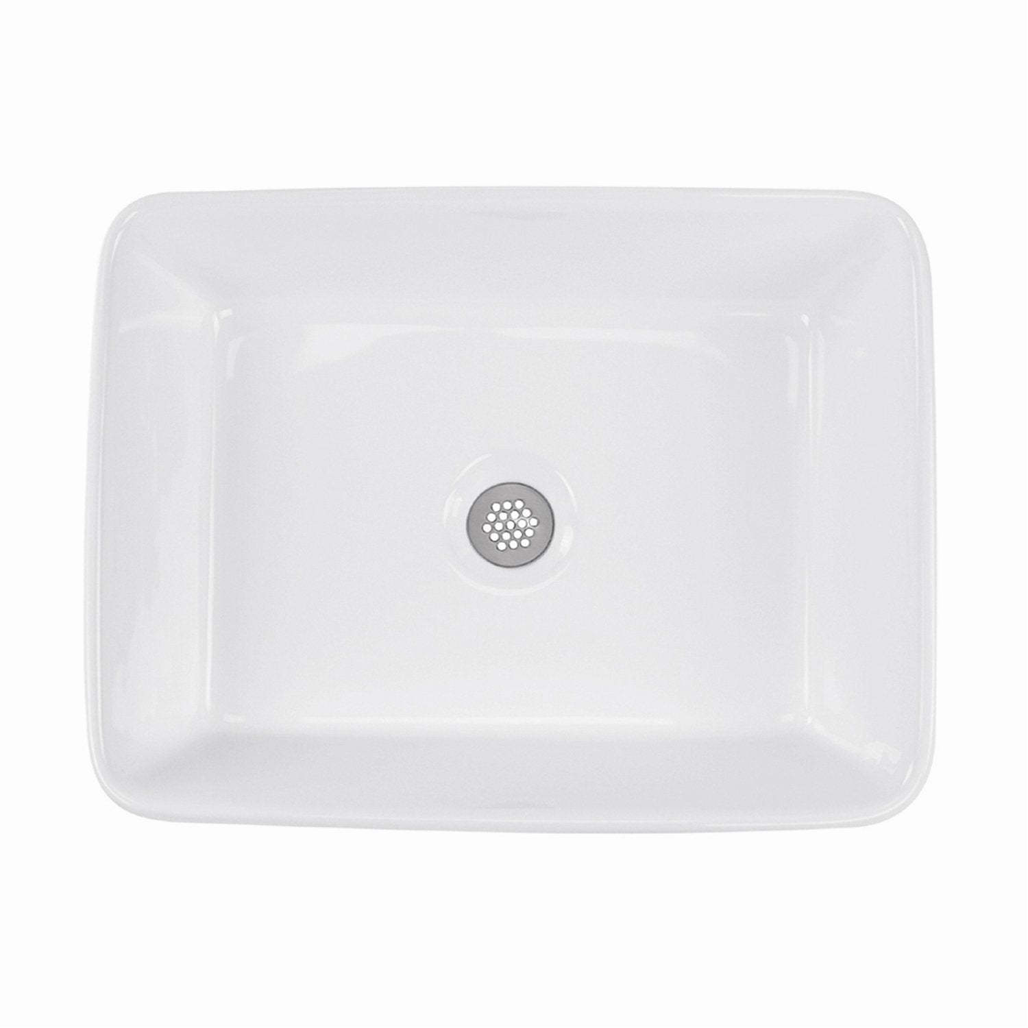 Nantucket Sinks Rectangle White Vessel Sink NSV105