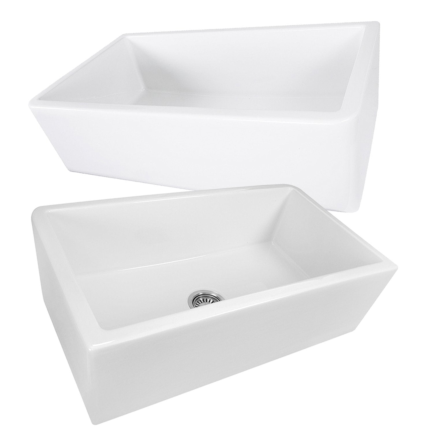 Nantucket Sinks Reversible 33" Italian Fireclay Farmhouse Sink