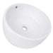 Nantucket Sinks Round White Vessel Sink with Overflow NSV213