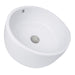 Nantucket Sinks Round White Vessel Sink with Overflow NSV213