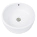 Nantucket Sinks Round White Vessel Sink with Overflow NSV213