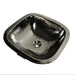 Nantucket Sinks SQRN-OF 16.25" Hand Hammered Nickel Plated Brass Vanity Sink with Overflow