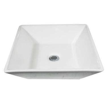 Nantucket Sinks Square Tapered White Vessel Sink NSV109