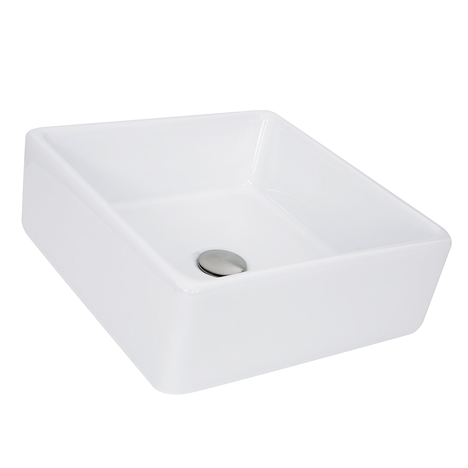 Nantucket Sinks Square White Vessel Sink NSV107A