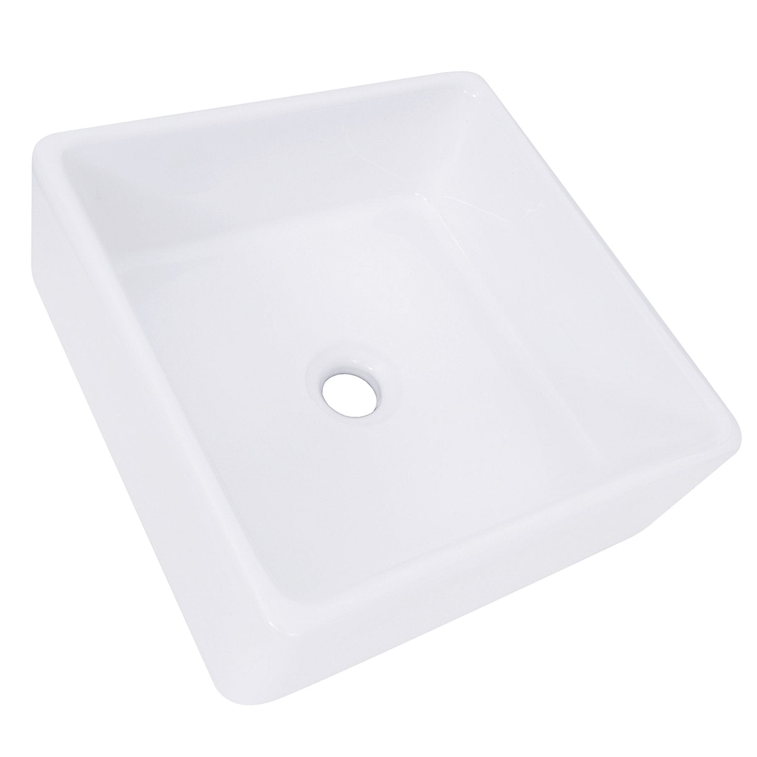 Nantucket Sinks Square White Vessel Sink NSV107A
