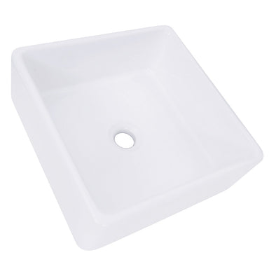 Nantucket Sinks Square White Vessel Sink NSV107A