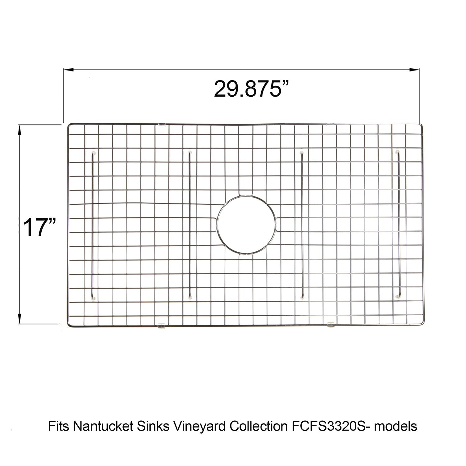 Nantucket Sinks Stainless Steel Bottom Grid BG-VC33S