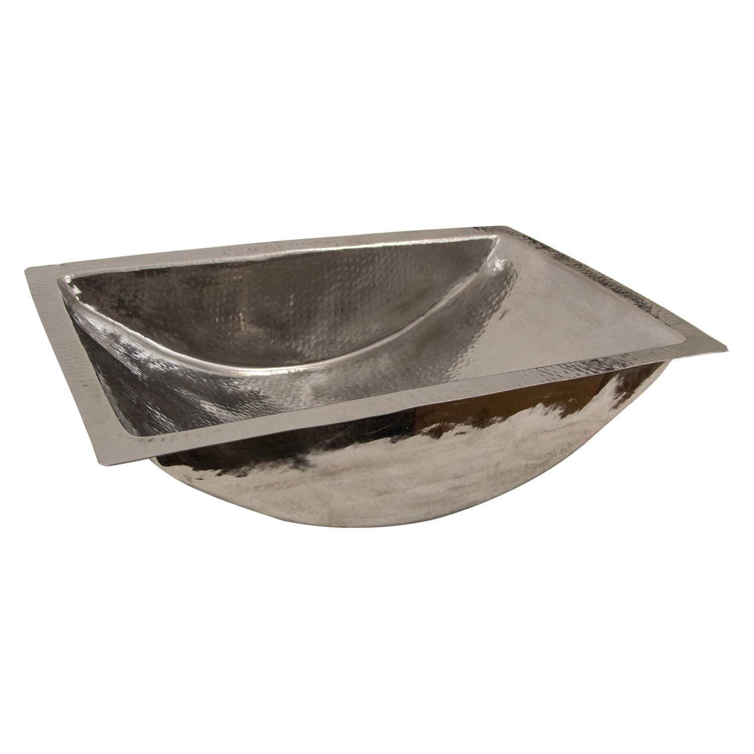 Nantucket Sinks TRS2416 - 23.75-Inch Hand Hammered Stainless Steel Bathroom Sink