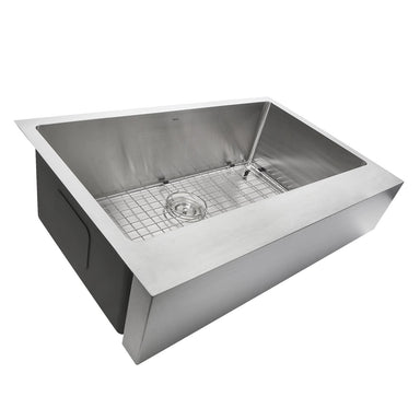 Nantucket Sinks EZApron33 RetroFit Undermount Stainless Steel Kitchen Sink with 7" Apron Front