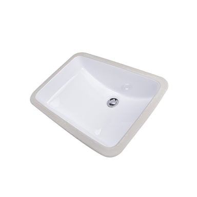 Nantucket Sinks 18 x 12 Glazed Bottom Undermount Rectangle Ceramic Sink in White DirectSinks