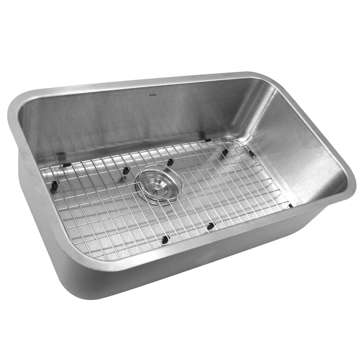 Nantucket Sinks NS3018-9-16 30" Large Rectangle Single Bowl Undermount Stainless Steel Kitchen Sink, 9" Deep