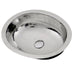 Nantucket Sinks OVS 17.75-Inch x 13.75-Inch Hand Hammered Stainless Steel Oval Undermount Bathroom Sink DirectSinks