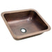 Nantucket Sinks REHC - 17-Inch x 14-Inch Hammered Copper Rectangle Undermount Bathroom Sink, 1.5-Inch Drain DirectSinks