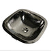 Nantucket Sinks SQRN-OF 16.25" Hand Hammered Nickel Plated Brass Vanity Sink with Overflow DirectSinks