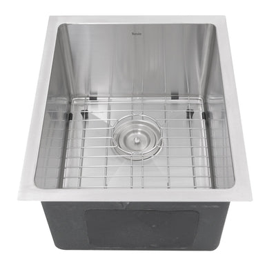 Nantucket Sinks SR1815 - 15" Pro Series Rectangle Undermount Small Radius Stainless Steel Bar/Prep Sink