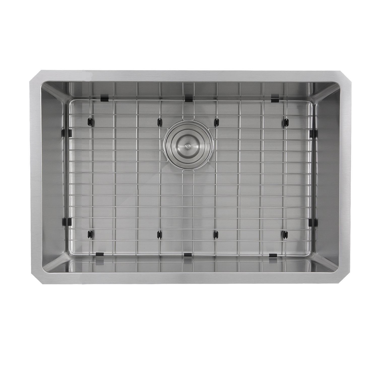 Nantucket Sinks SR2818 - Pro Series Rectangle Single Bowl Undermount Small Radius Corners Stainless Steel Kitchen Sink, 16 Gauge