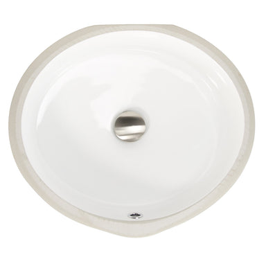 Nantucket Sinks Oval Undermount Ceramic Sink in White UM-16CW DirectSinks