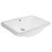 Nantucket Sinks 23.5-Inch Rectangular Undermount Ceramic Vanity Sink UM-2112-W in White DirectSinks