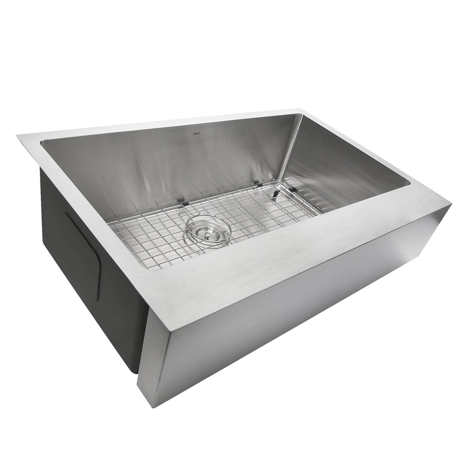 Nantucket Sinks EZApron33-9 RetroFit Single Bowl Undermount Stainless Steel Kitchen Sink with 9" Apron Front