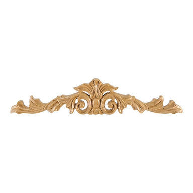 Hardware Resources 15-1/4" x 1/2" x 3-1/4" Hard Maple Hand Carved Acanthus Onlay-DirectSinks