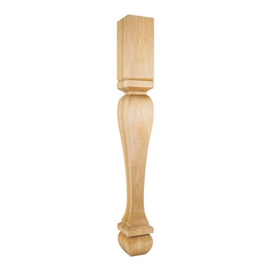 Hardware Resources 5" x 5" x 42" Square Alder Post / Table Leg with Foot-DirectSinks
