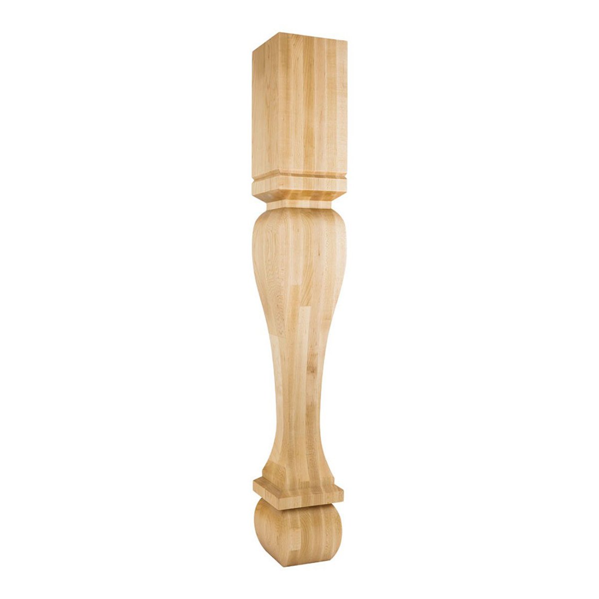 Hardware Resources 6" x 6" x 42" Square Alder Post / Table Leg with Foot-DirectSinks