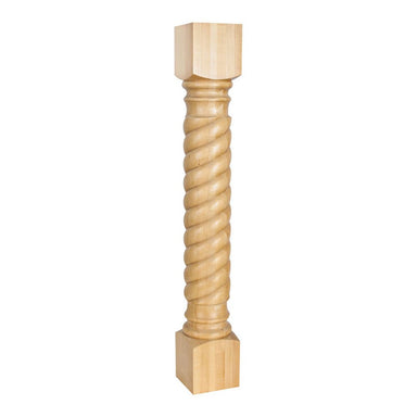 Hardware Resources 5" x 5" x 35-1/2" Hard Maple Post with Rope Pattern-DirectSinks