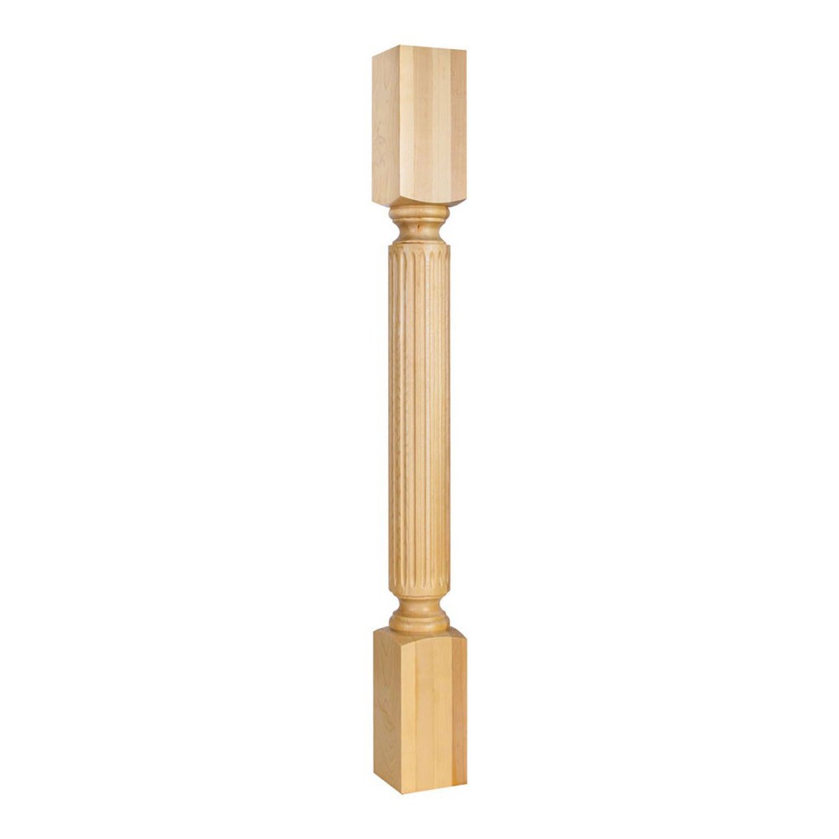 Hardware Resources Rubberwood Post with Fluted Pattern-DirectSinks
