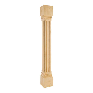 Hardware Resources 5" Square x 42" White Birch Fluted Post-DirectSinks