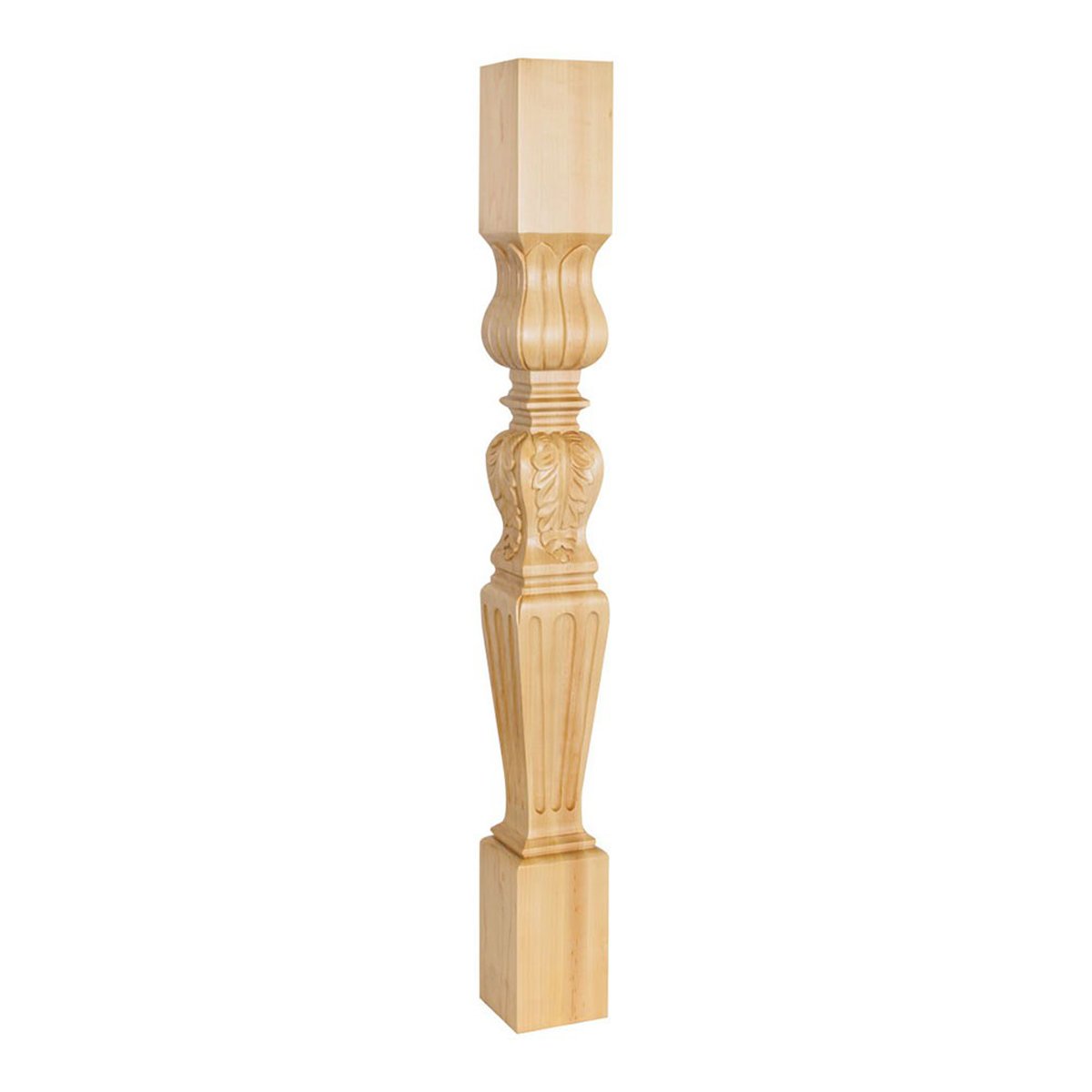 Hardware Resources 3-3/4" x 3-3/4" x 35-1/2" Hard Maple Acanthus / Fluted Post-DirectSinks