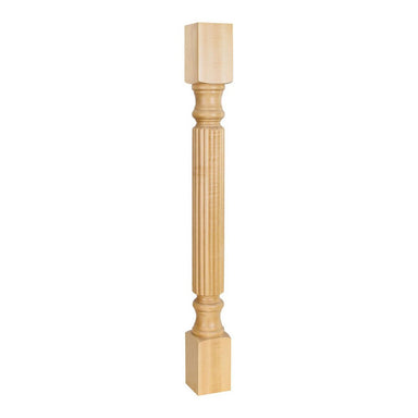 Hardware Resources Hard Maple Wood Post with Reed Pattern-DirectSinks