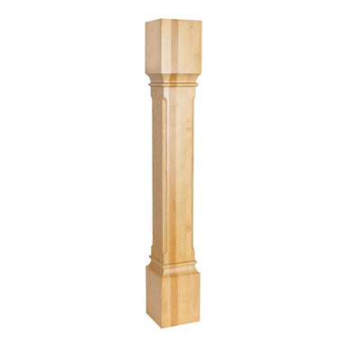 Hardware Resources 5" x 5" x 35-1/2" Hard Maple Post with Fluted Corners-DirectSinks
