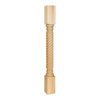 Hardware Resources Rubberwood Post with Rope Pattern-DirectSinks