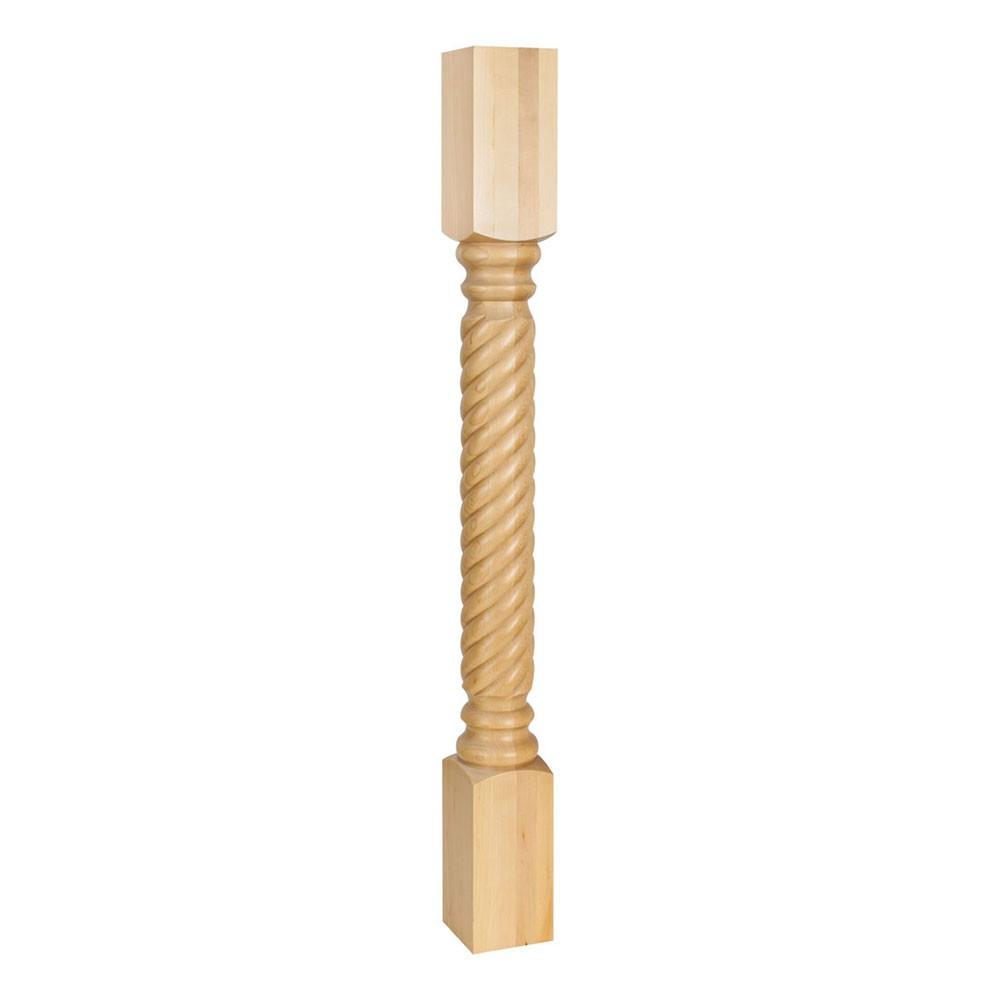 Hardware Resources White Birch Post with Rope Pattern-DirectSinks