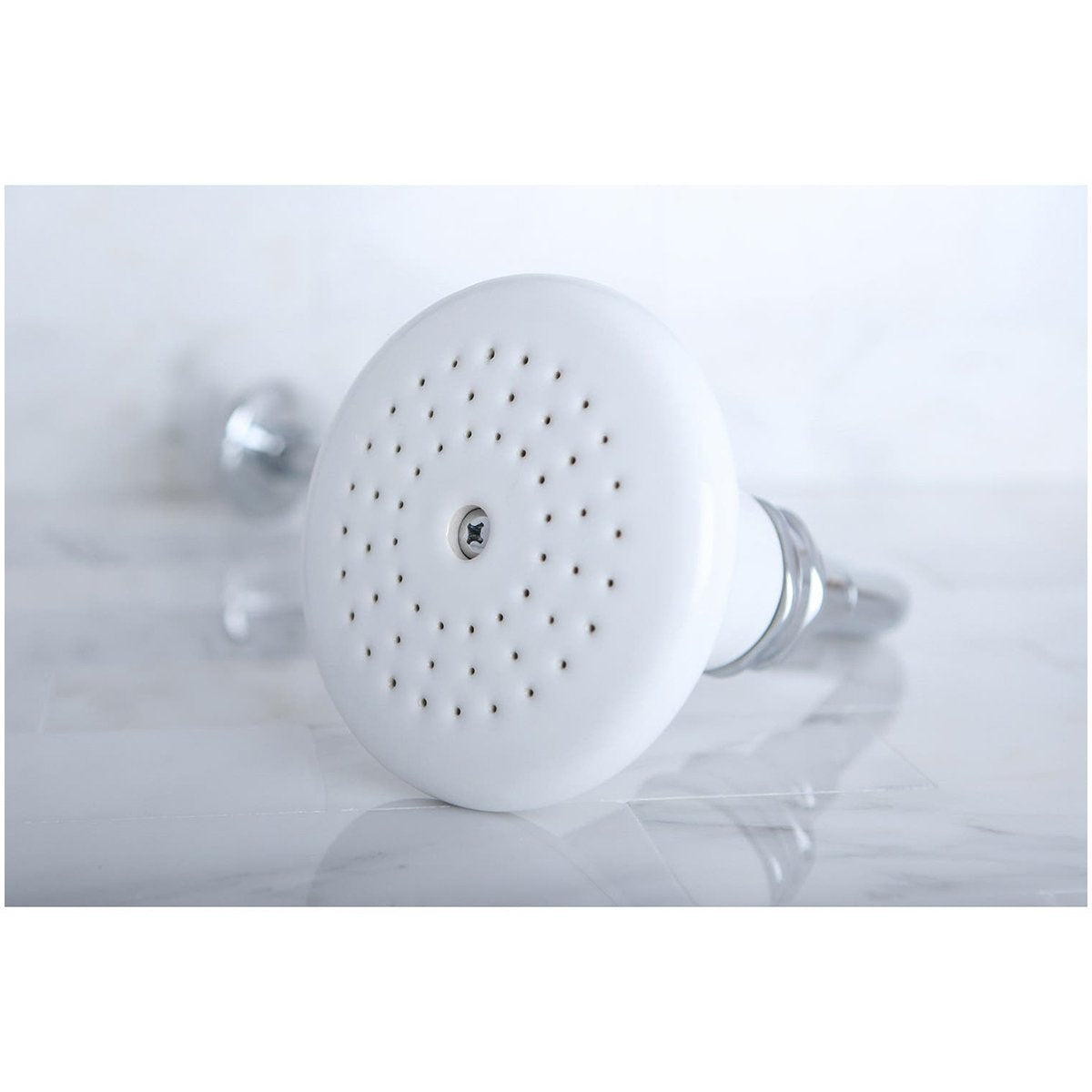 Kingston Brass Victorian Ceramic Showerhead with 12" Shower Arm Combo