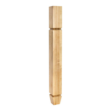 Hardware Resources Rubberwood Post with Two "V" Grooves and Tapered Foot-DirectSinks