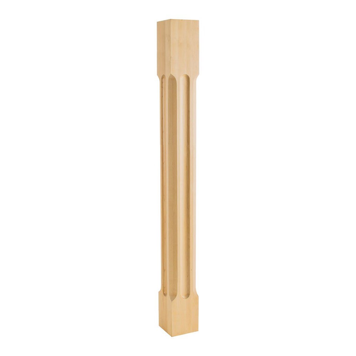 Hardware Resources Rubberwood Post with Scooped Edges and Center-DirectSinks