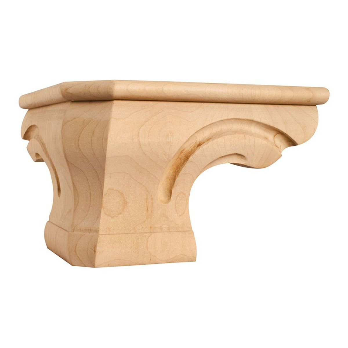 Hardware Resources Oak Rounded Corner Pedestal Foot with Bead-DirectSinks