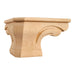 Hardware Resources Rubberwood Rounded Corner Pedestal Foot with Bead-DirectSinks