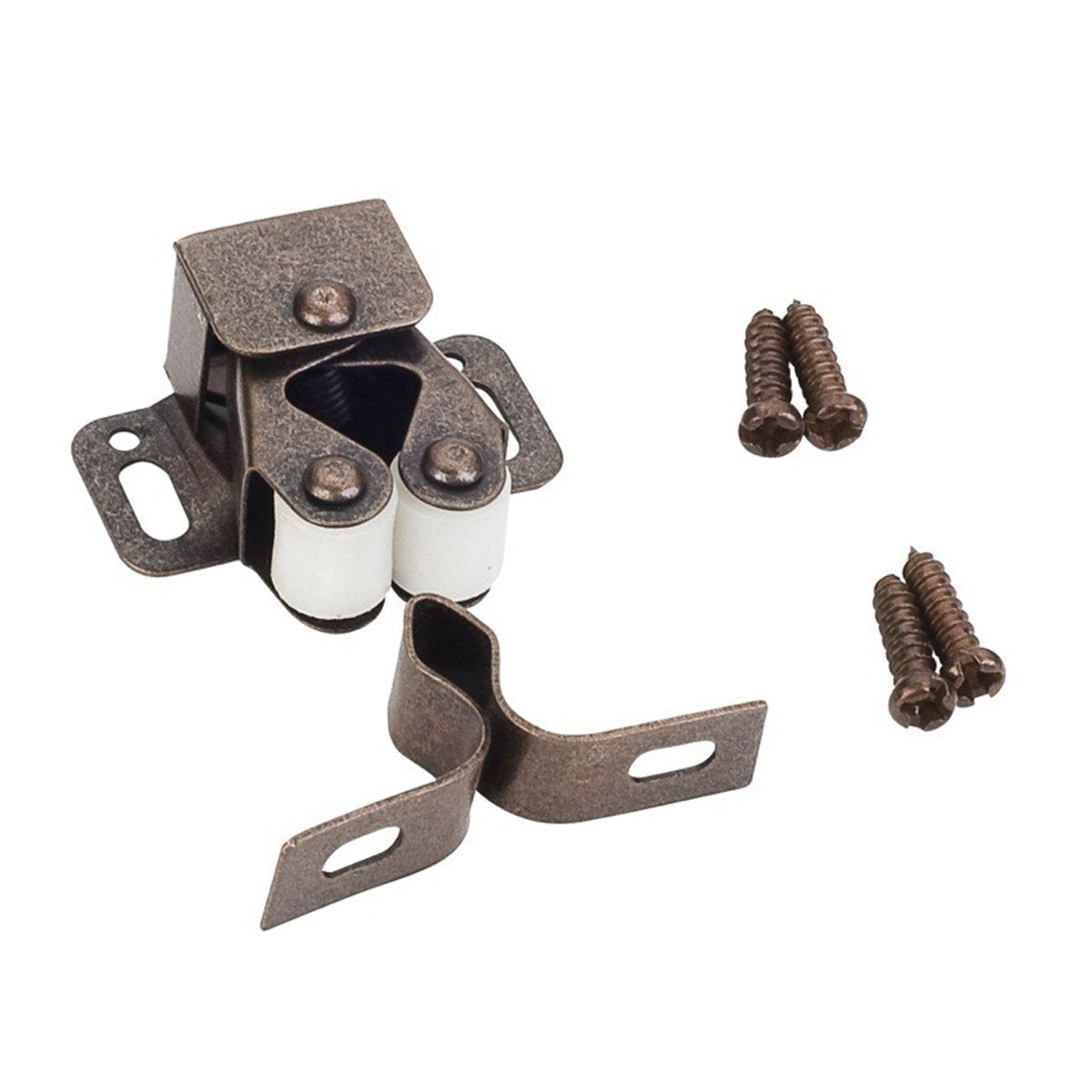 Hardware Resources Double Roller Catch with Strike and Screws-DirectSinks