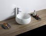 Ruvati 12" Circular Bathroom Vessel Sink in White